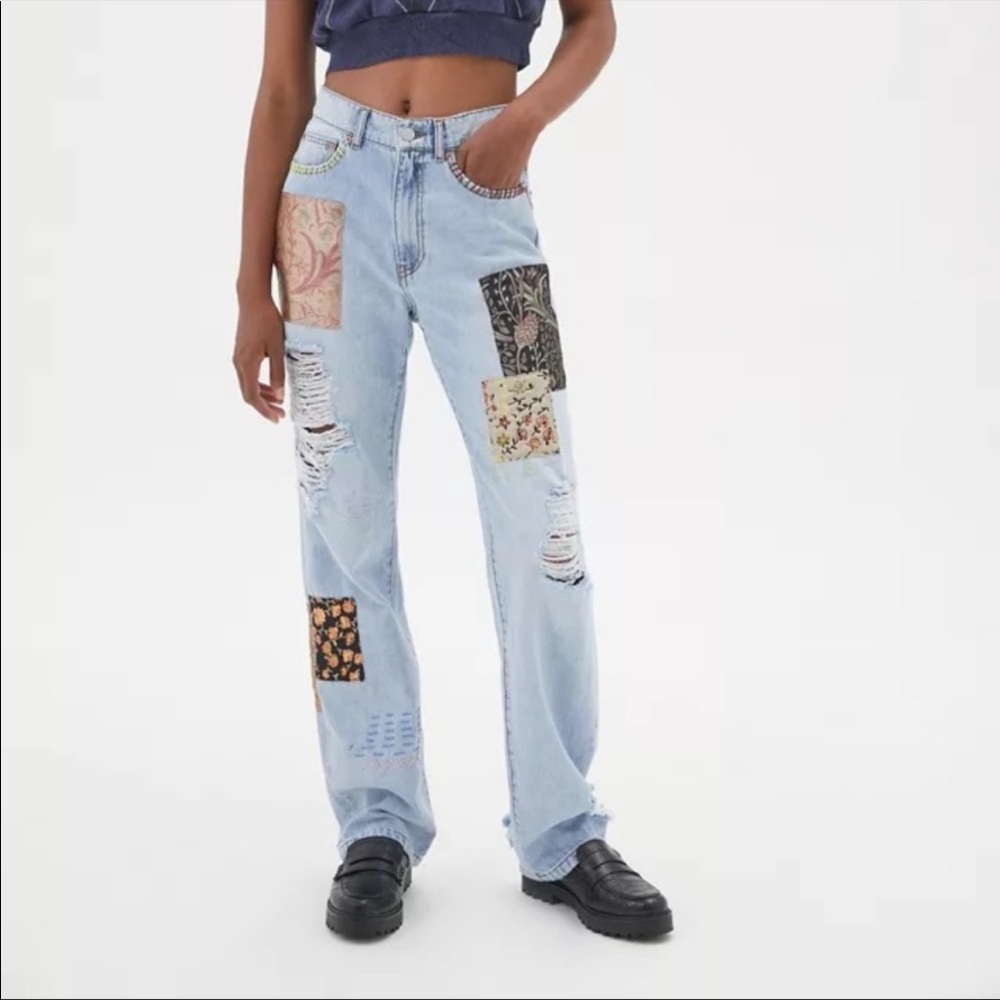 Urban Outfitters x BDG • high rise cowboy jean – printed patchwork sz 25 - Picture 3 of 9